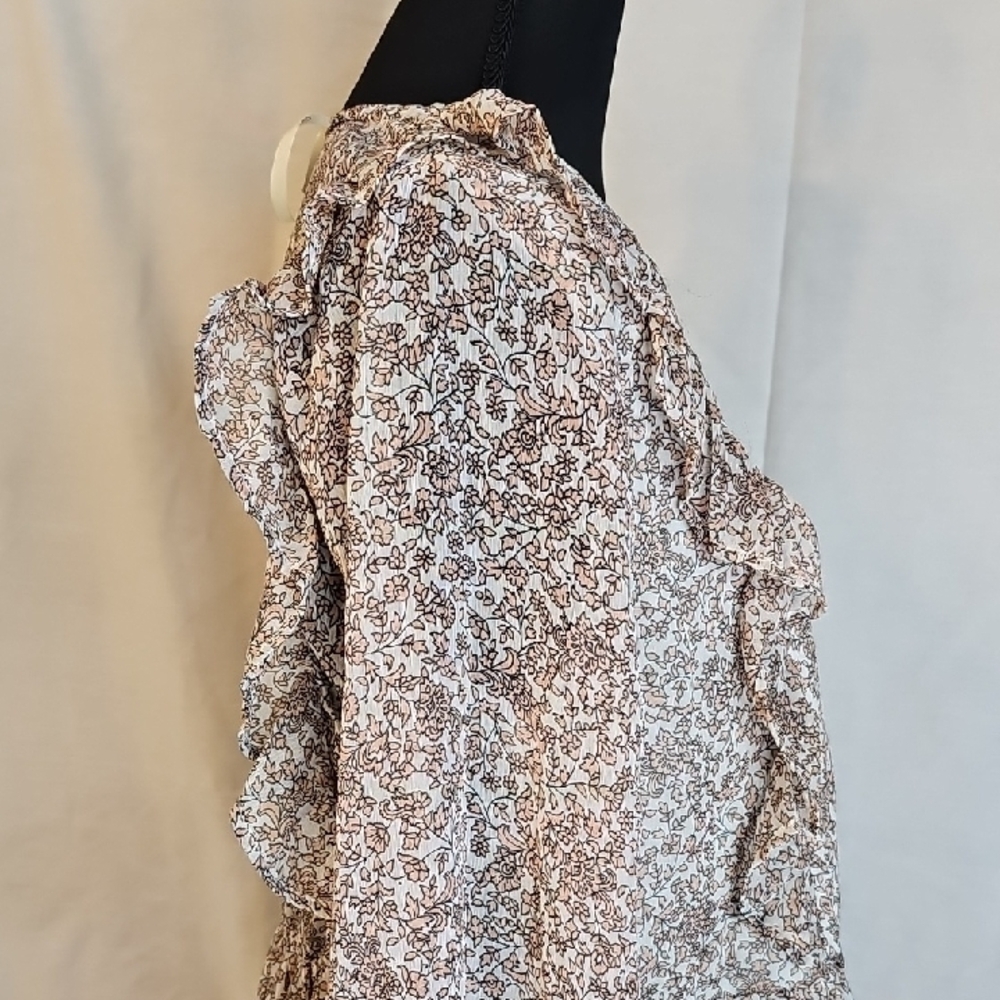 Floral Ruffle Women's Top - Picture 6 of 6